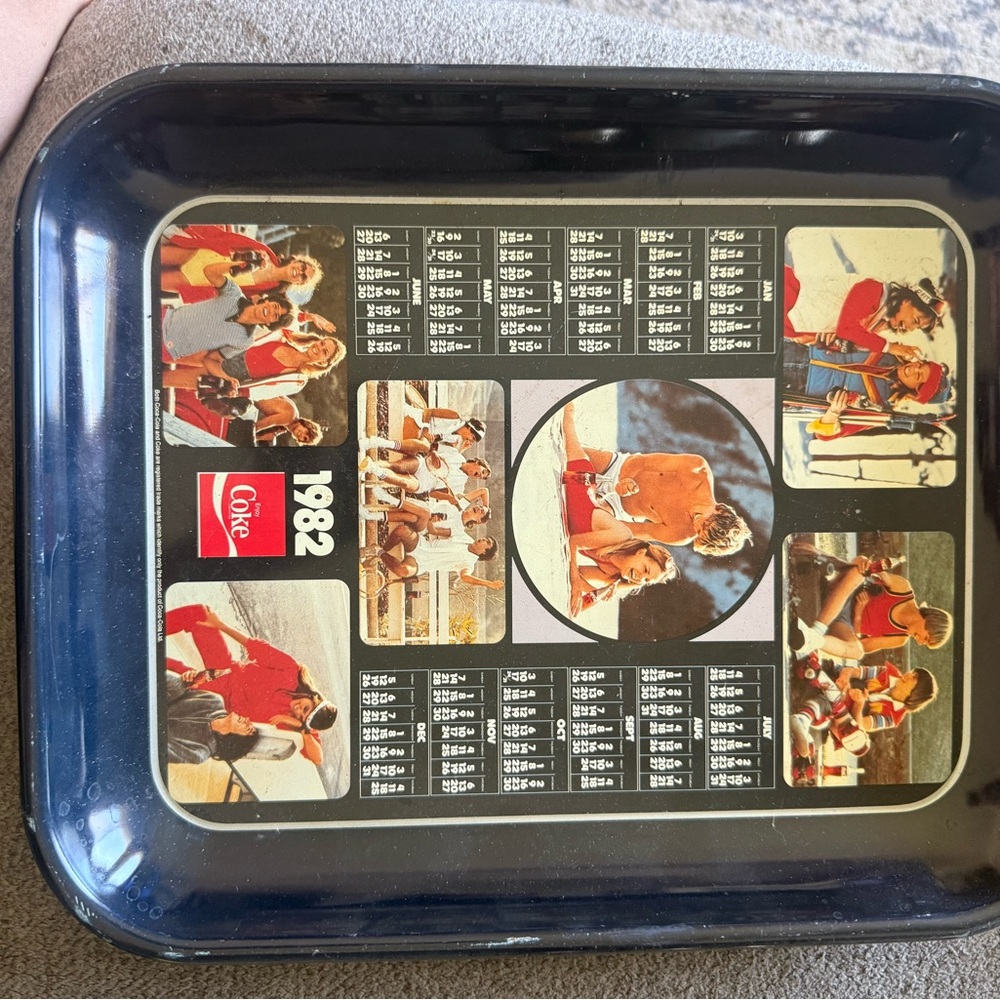 Coca Cola Black metal tray